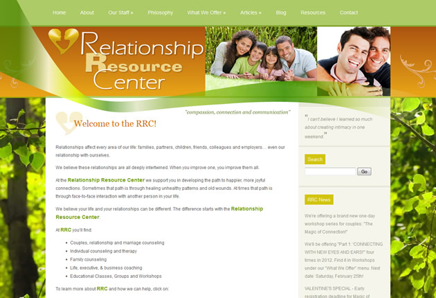 Relationship Resource Center, Denver, content management system designed and developed by Sites and Beyond, Louisville, Longmont, Boulder, Colorado