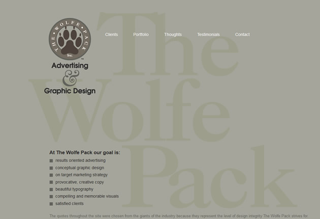 The Wolfe Pack Graphic Design, CMS developed by Sites and Beyond, Lafayette, Louisville, Boulder, Colorado